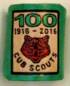 GREEEN CUB 100 EMBOSSED WOGGLE WITH GREEN 100