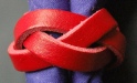 RED 3 STRAND WOVEN WOGGLE