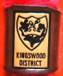 KINGSWOOD DISTRICT SCOUTS EMBOSSED WOGGLE