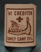 1ST CREDITON FAMILY CAMP 2014 BRANDED WOGGLE
